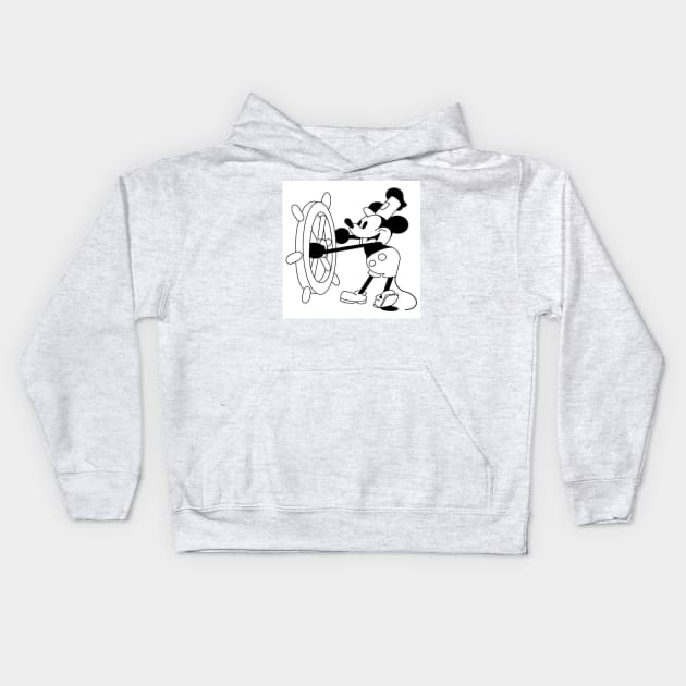 Steamboat Willie Kids Hoodie by PCH5150